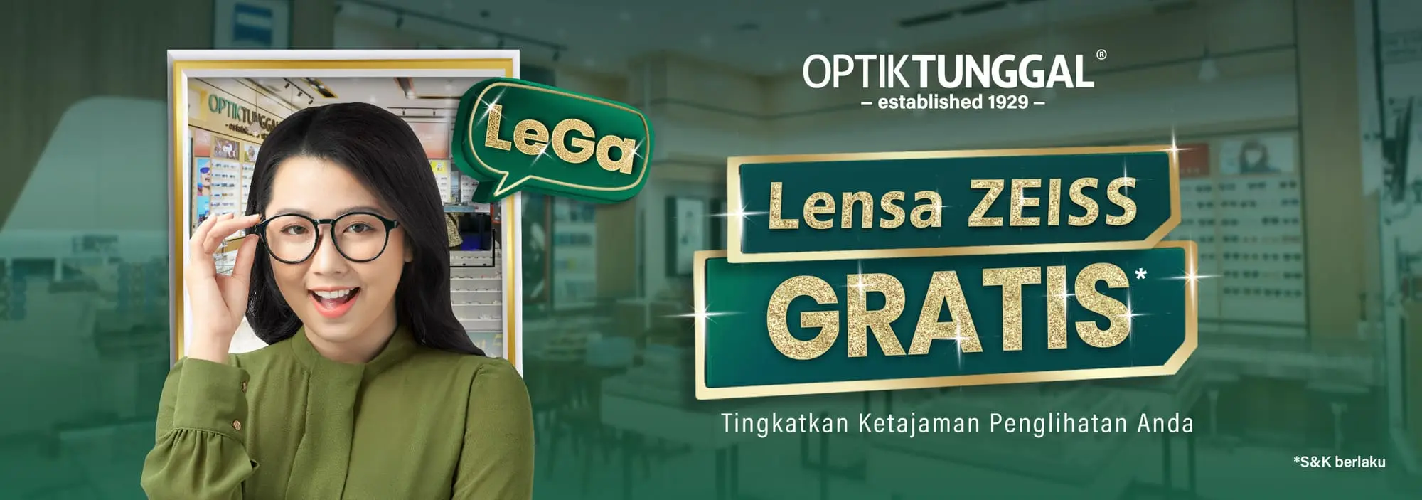 Hemat Hingga 30% untuk Frame & Sunglasses Favorit Anda di Optik Tunggal